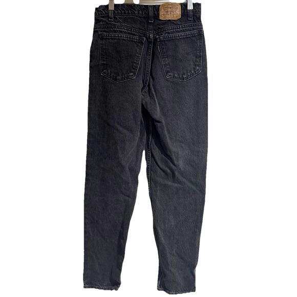 Vintage Levi’s 550 Jeans Orange Tab Black Denim Student Fit 28x30 80s/90s - Picture 3 of 7